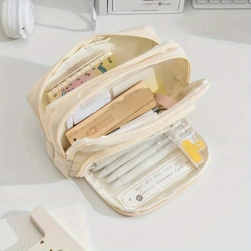 Aesthetic Large Pencil Case Pouch - Girl Large Capacity Aesthetic Pencil Bag
