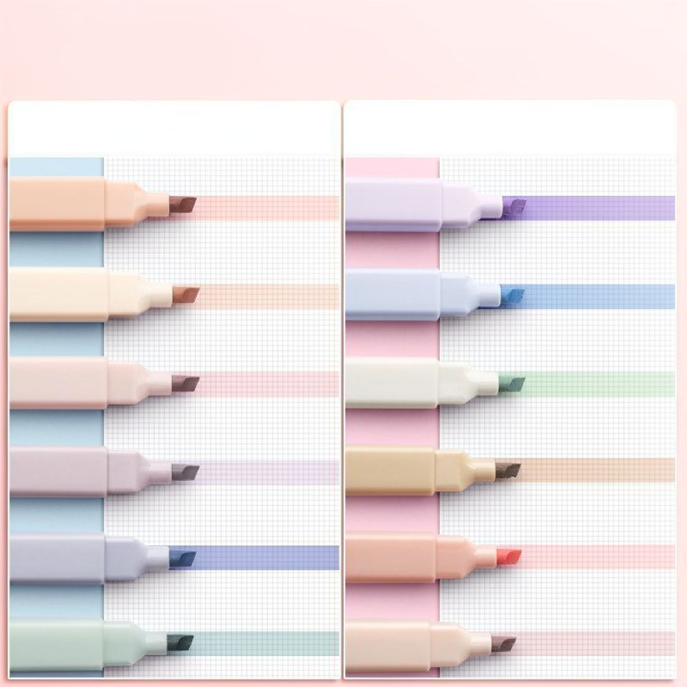 Pastel Highlighter Set Double Ended - Aesthetic Pastel Highlighters Set For Journaling