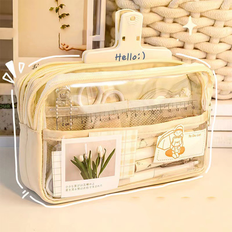 Aesthetic School Supplies Larg - Aesthetic Large Pencil Case Pouch recension och pris