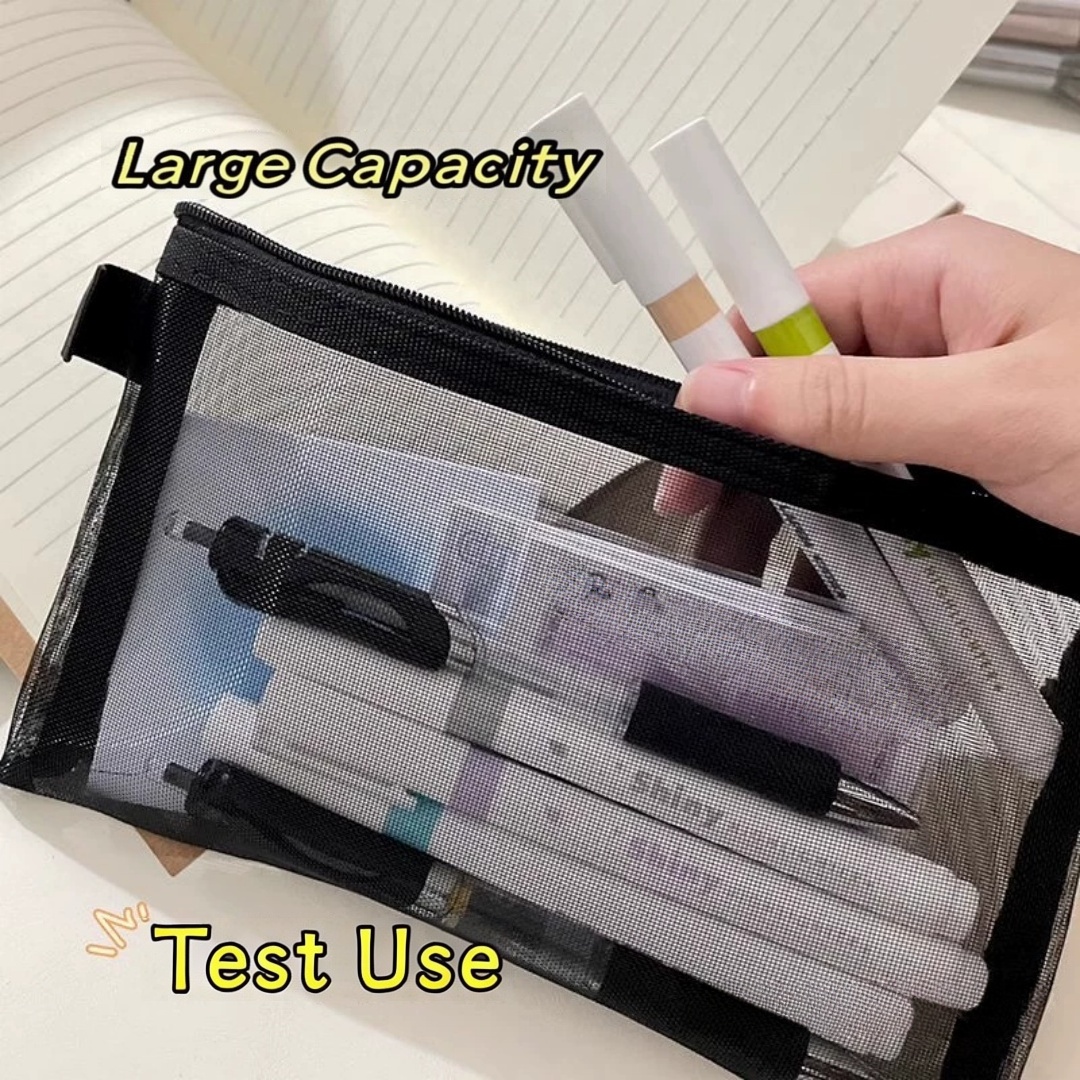 Nylon Pencil Storage Pouch Lig - Clear Mesh Pencil Pouch For Exam recension och pris