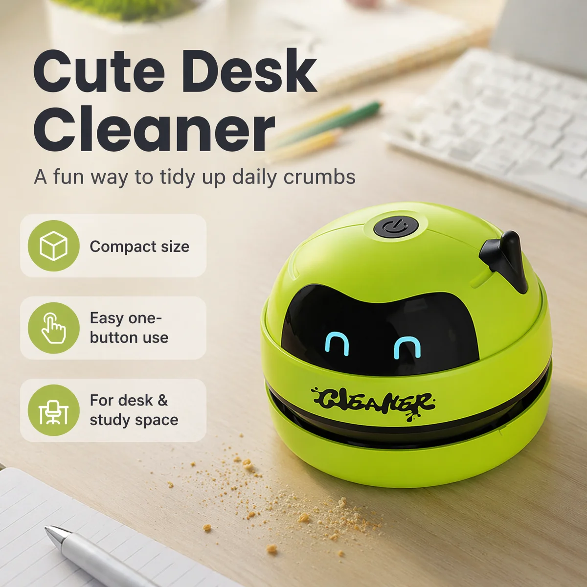 Cartoon Mini Desktop Vacuum Cl - Mini Desktop Vacuum Cleaner For Eraser Dust recension och pris