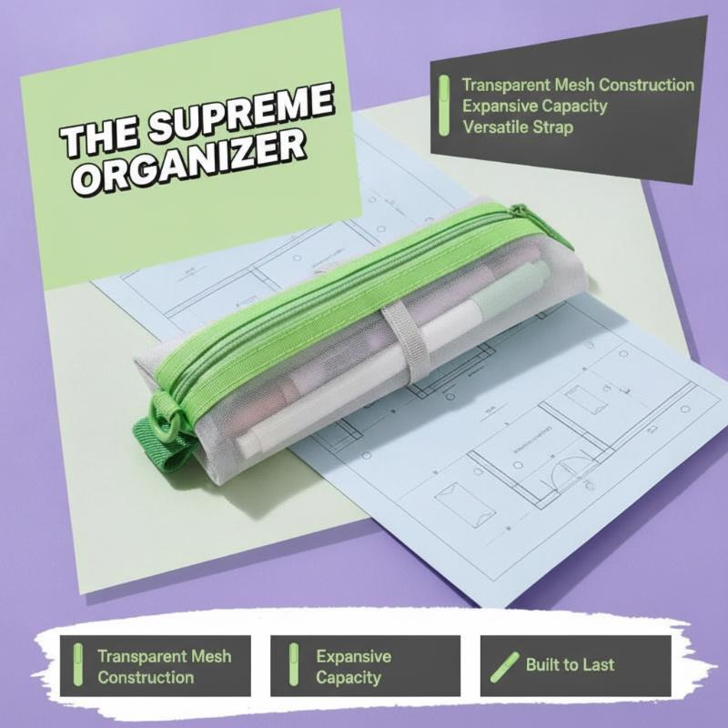 @*Transparent Mesh Pencil Pouc - Clear Mesh Pencil Pouch For Exam recension och pris