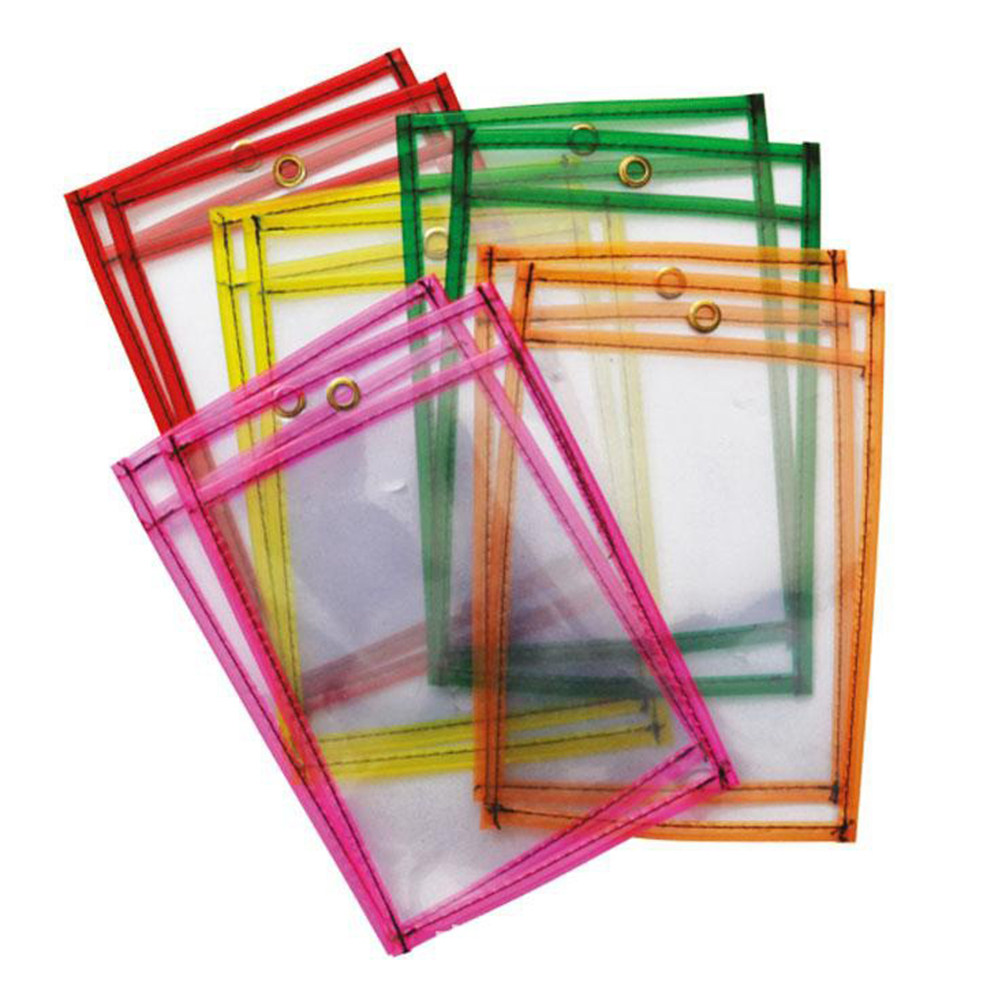 10Pcs Dry Erase Pockets Clear  - Writing Tools recension och pris